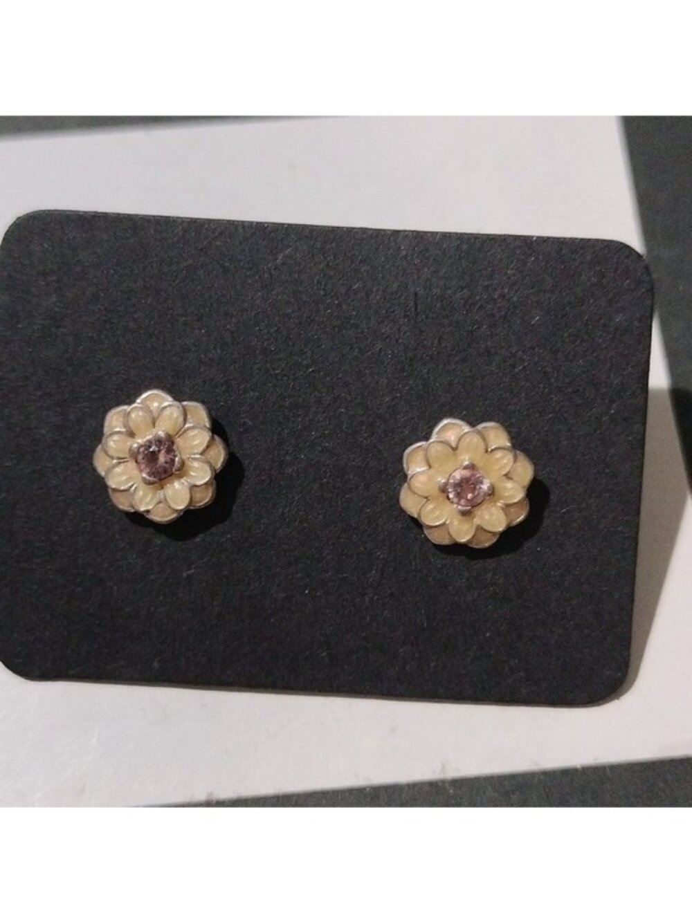 Pandora Sterling Silver Blooming Dahlia Flower Stud Earrings 290678nbp - Picture 2 of 4